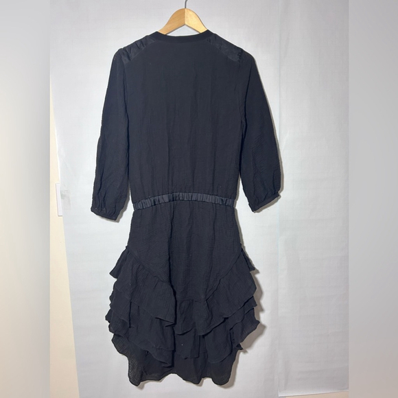 Heidi Merrick Venus Gauze Ruffle Dress black medium - Picture 7 of 11
